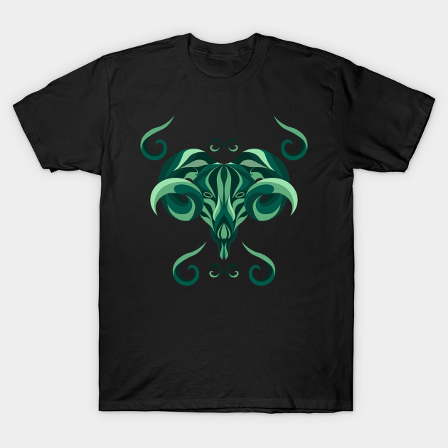 Aries Zodiac Sign - Green